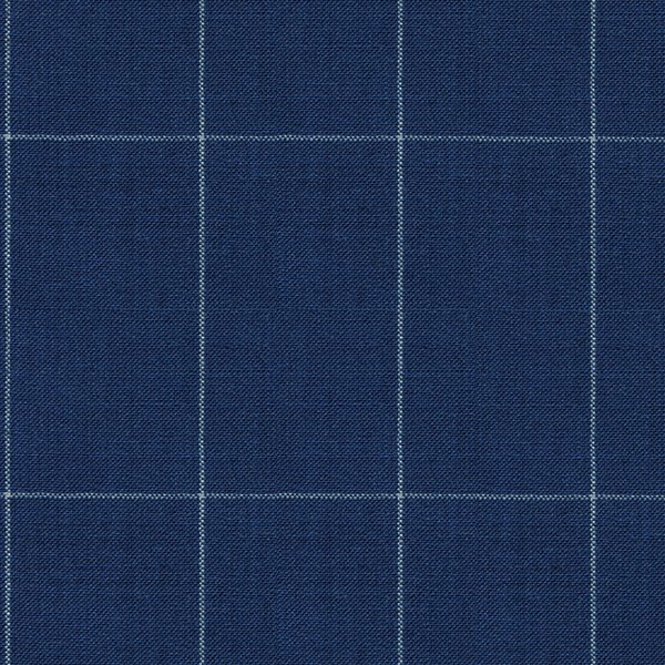 Dunkelblaue Hose mit Fensterkaro