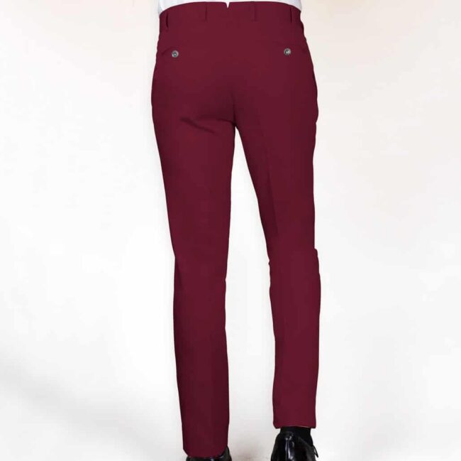 Bundfaltenhose in Bordeaux
