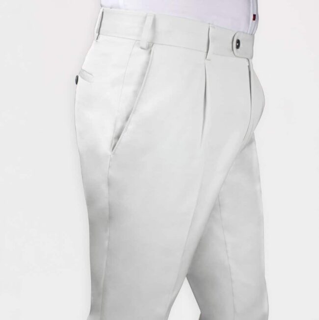 Bundfaltenhose in Hellgrau