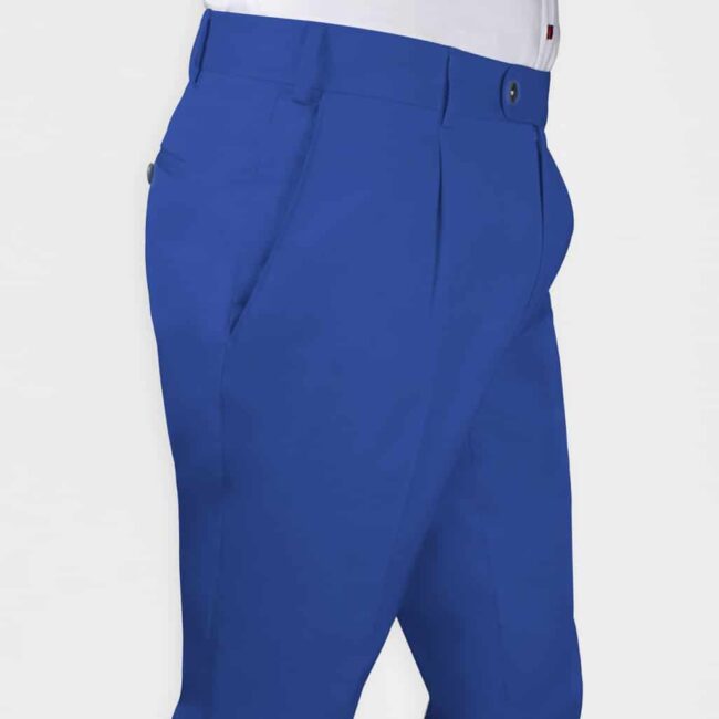 Bundfaltenhose in Royalblau