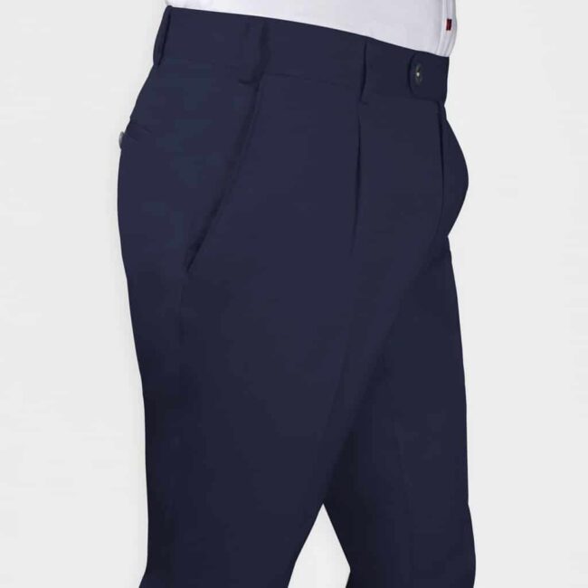 Bundfaltenhose in Dunkelblau