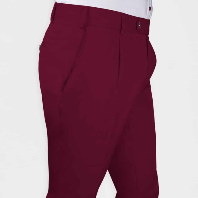 Bundfaltenhose in Bordeaux