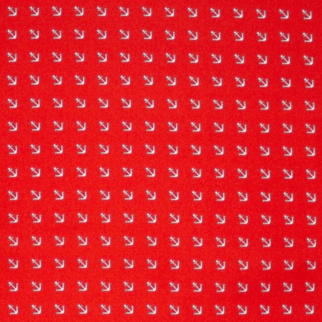 Macro 15 | Krawatte Rot mit weißen Ankern