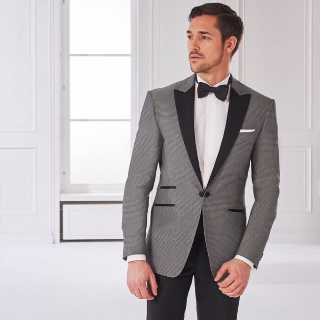 grauer Smoking zur Hochzeit