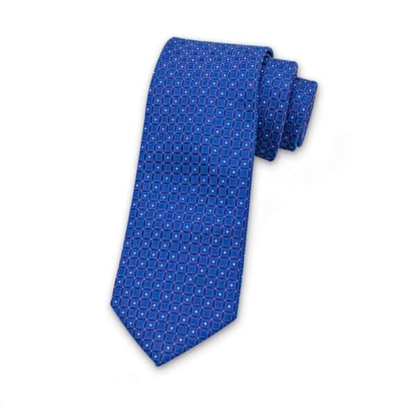 Krawatte Blaues Rautenmuster