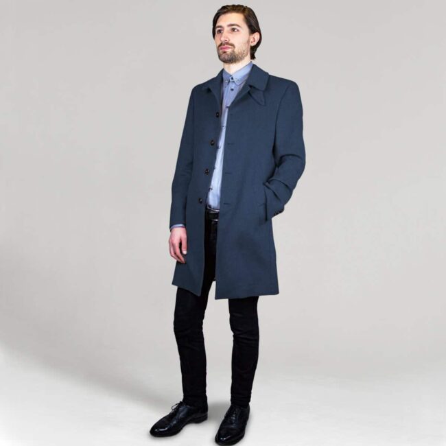 Kamelhaar Mantel blau