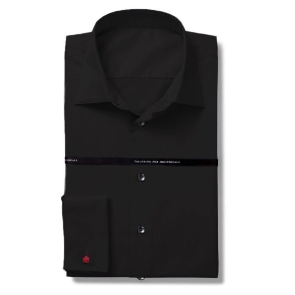 Mileta Twill Bauwoll Hemd schwarz
