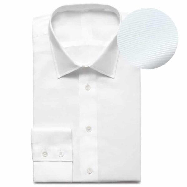 Weißes Hemd mit kräftiger Twillstruktur