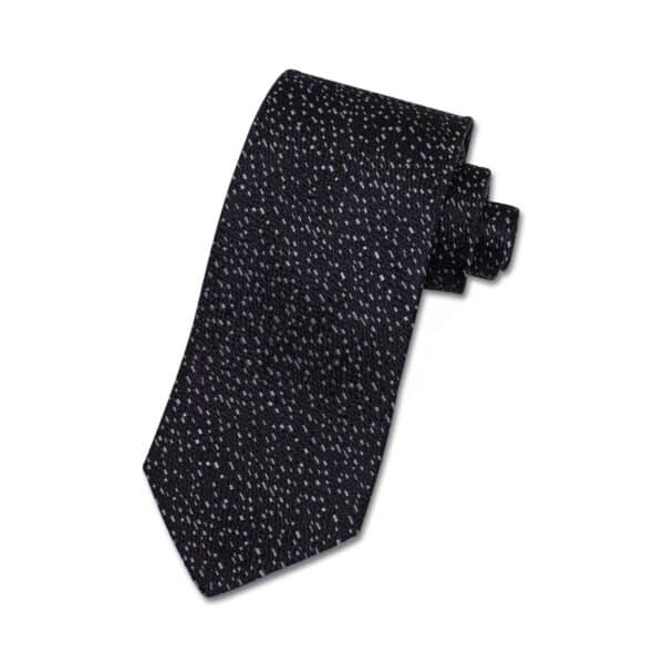 Krawatte schwarz mit silber Mosaik