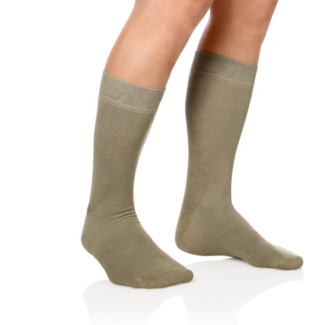 Socken Lanza Fuss Kaki scaled | Baumwollsocken camel / khaki