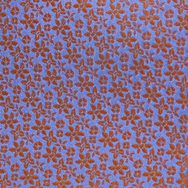 Macro lila blumen orange | Krawatte mit kleinen Blumen blau auf orange