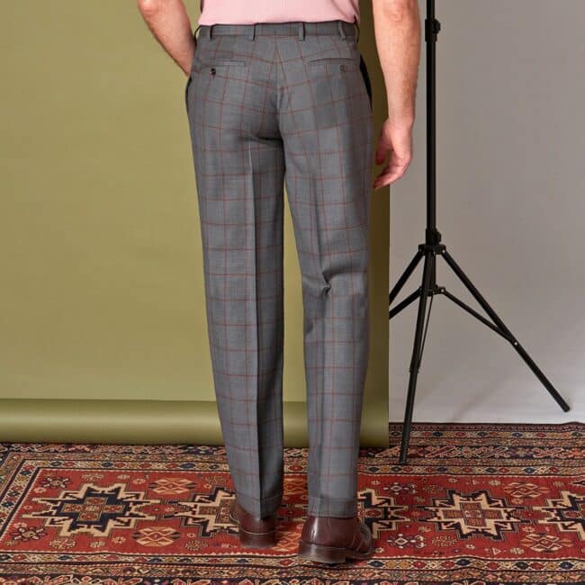 Karohose 7 Carnet Back | Graue Karohose