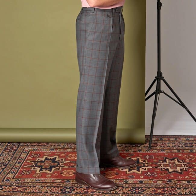 Karohose 7 Carnet Side | Graue Karohose