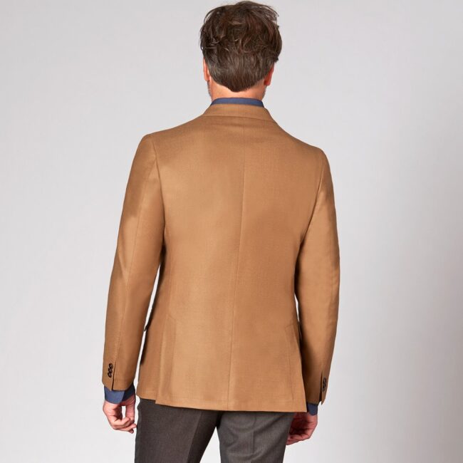 Sakko Caramel 8 Ariston Back | Twill Sakko in Braun