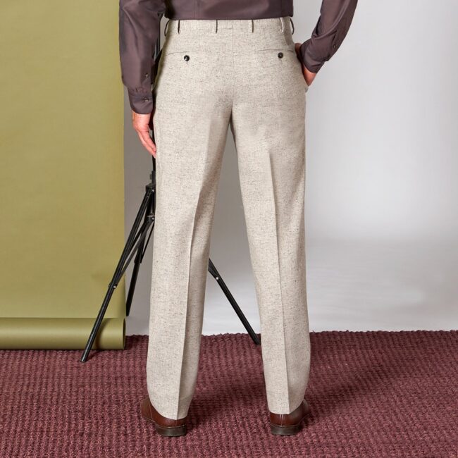 Tweedhose 2 HS Back | Beige-Graue Tweed Hose