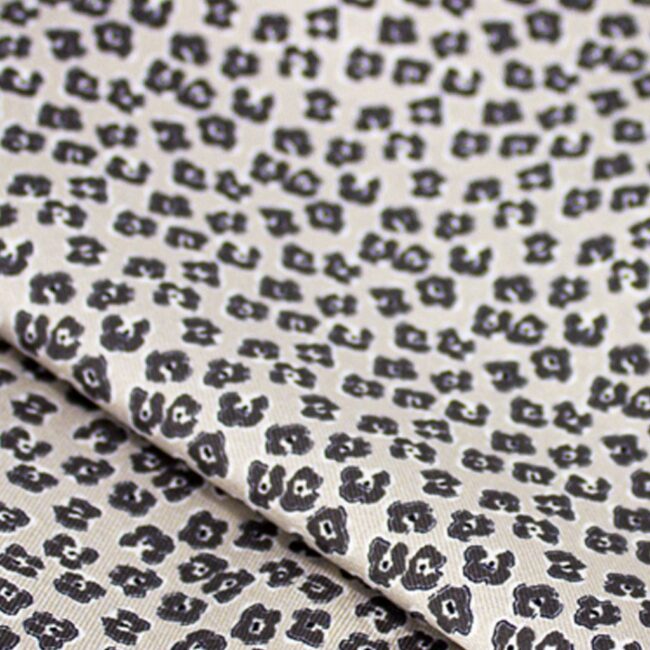 leopard | Krawatte mit beigem Veilchenprint