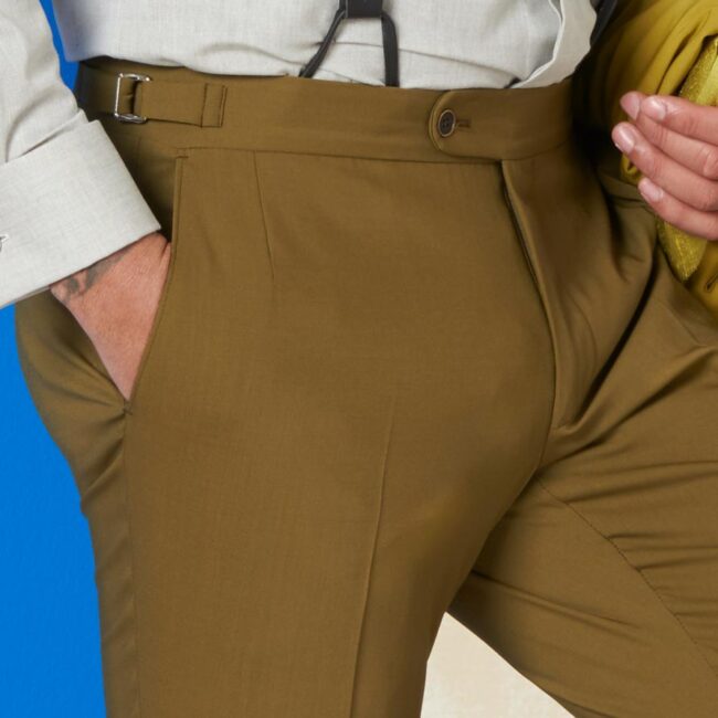 Braune Hose Detail | Klassische Hose in Braun