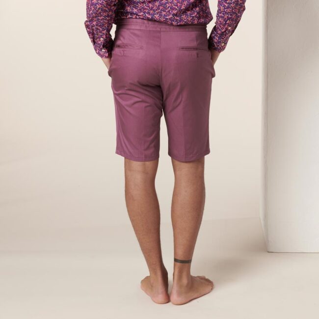 Shorts hinten | Auberginefarbene Shorts