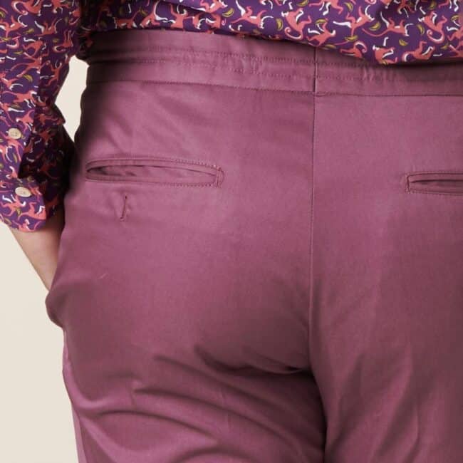 Shorts hinten Detail | Shorts Aubergine