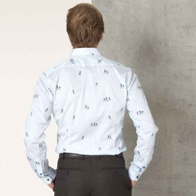 11 2 Gestreiftes Hemd Sportler 3 | Hemd mit Sportlerprint