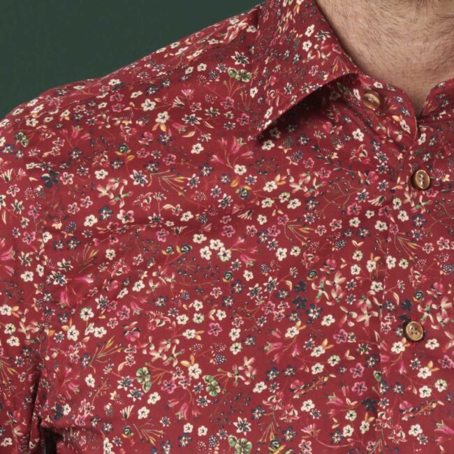 14 4 Rotes Hemd Blumen 2 | Rotes Hemd mit Blumenprint